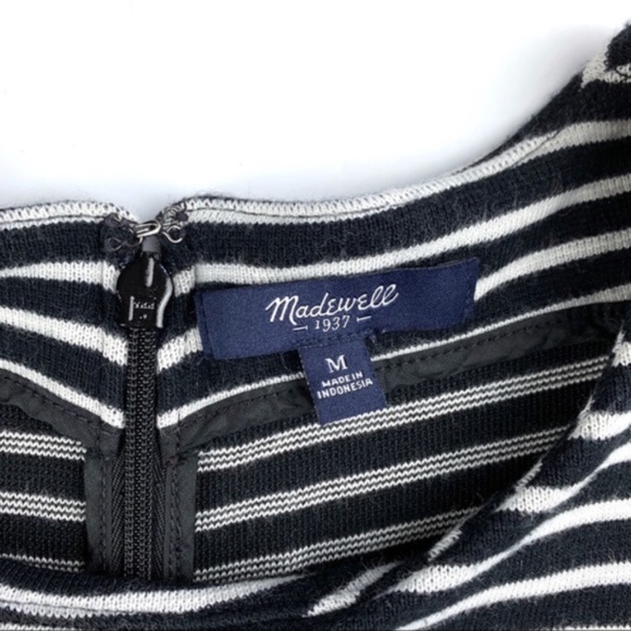 Madewell Gallerist black & white striped dress, M - Picture 4 of 8